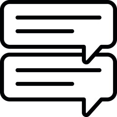 Thin Rectangle Messages Icon