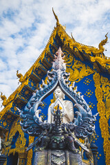 Wat Rong Suea Ten, the Blue Temple, in Chiang Rai, Thailand