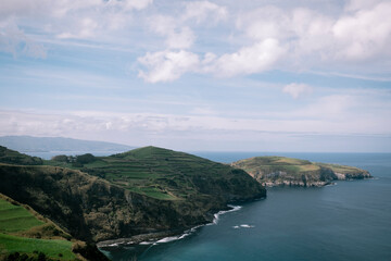 Seascape of São Miguel Island in Azores Archipelago