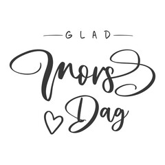 Glad Mors Dag, swedish text. Happy mother's Day. Vector © FriendlyPixels