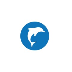 dolphin icon logo design vector