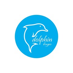 dolphin icon logo design vector