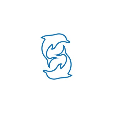 recommend clip art: dolphin icon logo design vector