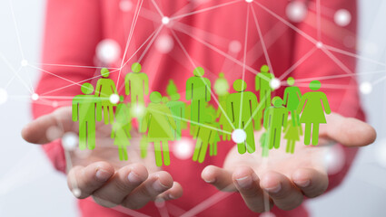 Global network. Blockchain. 3D illustration. Neural networks and artificial intelligence. Abstract