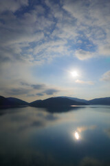 sunrise over the lake