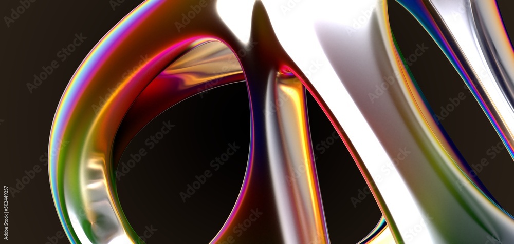 Poster abstract line fluid colors backgrounds. trendy vibrant fluid colors. 3d render