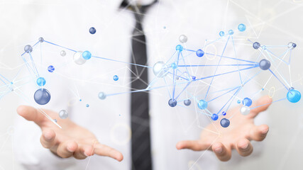 conference Digital Network and data concept 3d