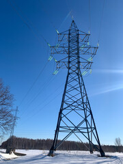 Electric tower and blue sky