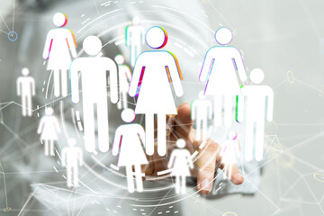 conference Digital Network and data concept 3d