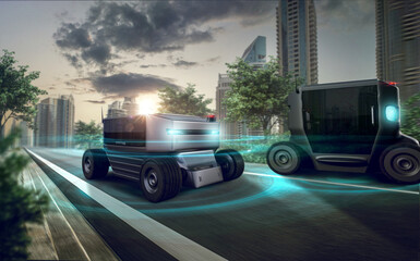 Autonomer Lieferrobote - Autonomes  Auto