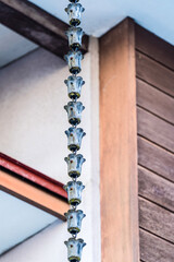 A string of old Japanese traditional metal wind chimes