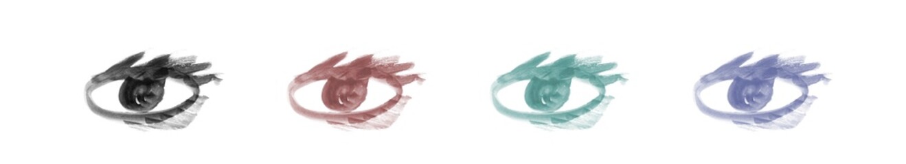 Hand Drawn Eye Icon Isolated