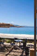 summer beach bar, galicia, spain