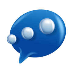3D glossy speech bubble - for messengers, announcing