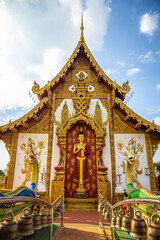 Naklejka premium Wat Saeng Kaeo Phothiyan temple in Chiang Rai, Thailand