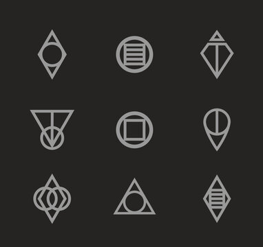 Thief Shadowmarks in Flat Style Vector Illustration