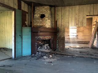 Abandoned House Living Room Destroyed