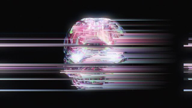 Digital stripes bad signal broadcasting fail innovation human brain neural networks motion design