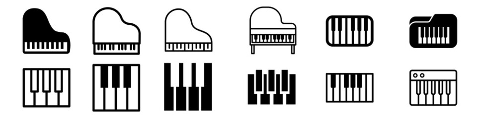 Piano icon vector ilustration template. music illustratiob sign or symbol.