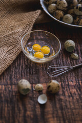 egg yolks in a glass bowl
