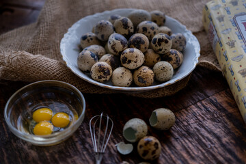 Quail eggs baking