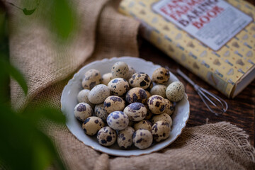 Quail eggs baking