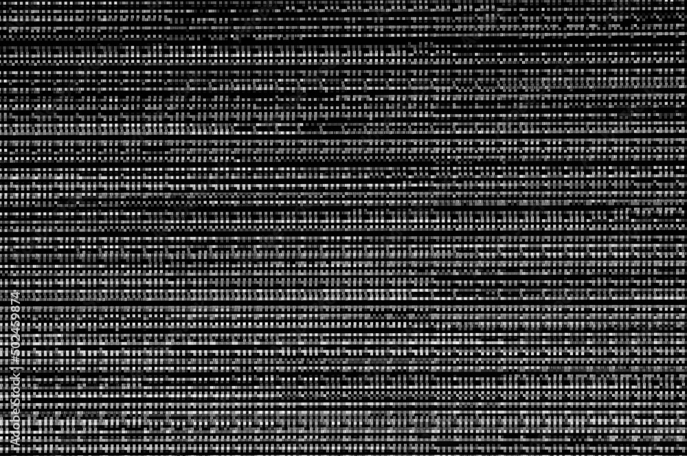 Poster pixel pattern of a digital glitch / abstract black and white pixel pattern background of a digital g