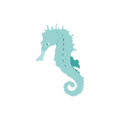 Vector fish on white background. Sea world