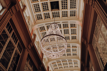 The Mädler Passage in Leipzig is festively decorated during the Christmas season