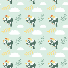 Colorful summer children's bright seamless background. vector caricature illustrations