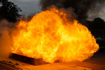 Real hot fire
