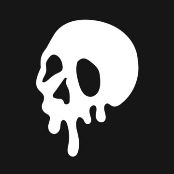 Skull Vector, White Dripping Skulls. Download it now