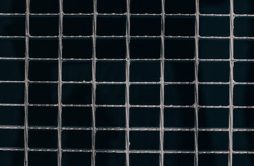 blue metal grid background