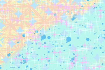 Fun and cheerful pattern background in bright retro pastel colors.