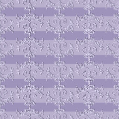 Vintage pattern. Vector decorative lilac background with curls. Design for textiles, wallpaper