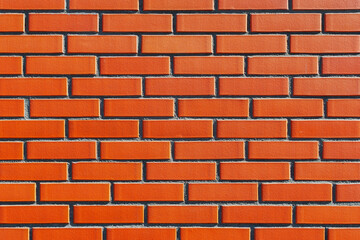Background of a perfect red brick wall