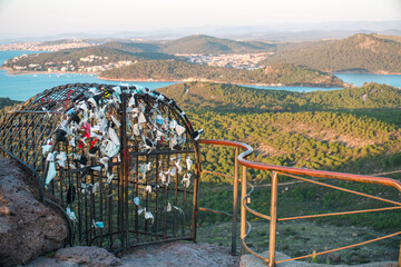 Devil's Table ( Seytan Sofrasi ), Ayvalik.  Place with iron fence with masks tied on it.  It's...