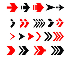 set of arrows icons and designs 