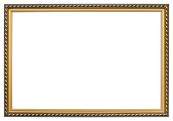 Openwork frame for picture or photo, element for decoration or design, isolated on white background