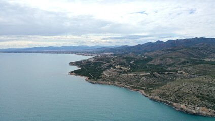 Fototapeta na wymiar bord de mer à marina d'or, au nord de valencia en Espagne dans la commune d'Oropesa del mar