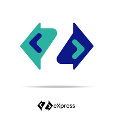  Z logo design with arrows for logistic and business