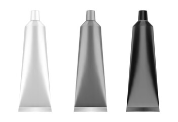 Matte plastic tube mockup isolated on white background. Vector illustration