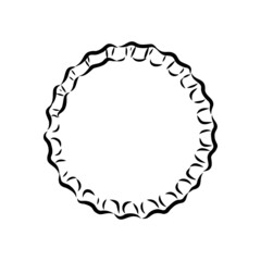 Bottle cap. Doodle style bottle cap vector