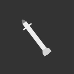 rocket on a black background, vector
