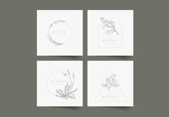 Minimalist Floral Frames Collection