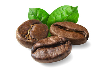 coffee beans isolated on white background