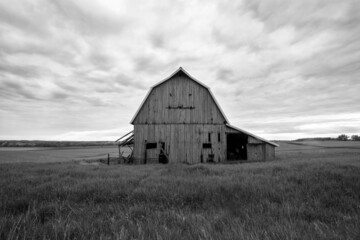 old barn in the field