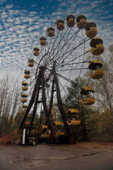 Amusement park in the abandoned city of Pripyat, after the accident at the Chernobyl nuclear power...
