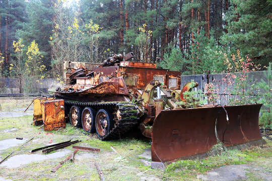 Robotic equipment involved in the liquidation of the accident at the Chernobyl nuclear power plant.