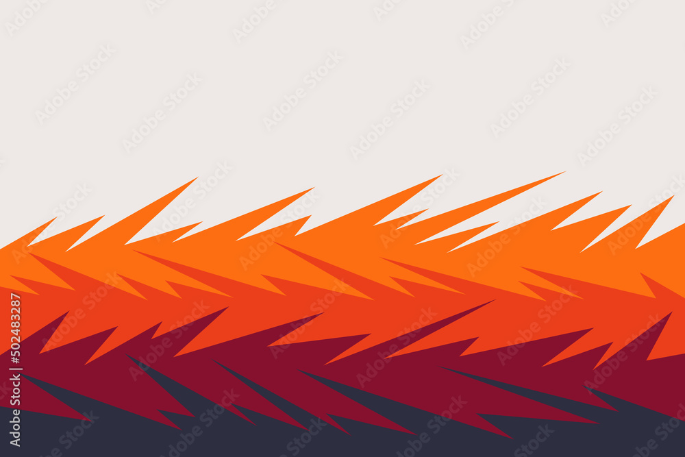 Poster simple background with gradient and colorful zigzag pattern and with some copy space area